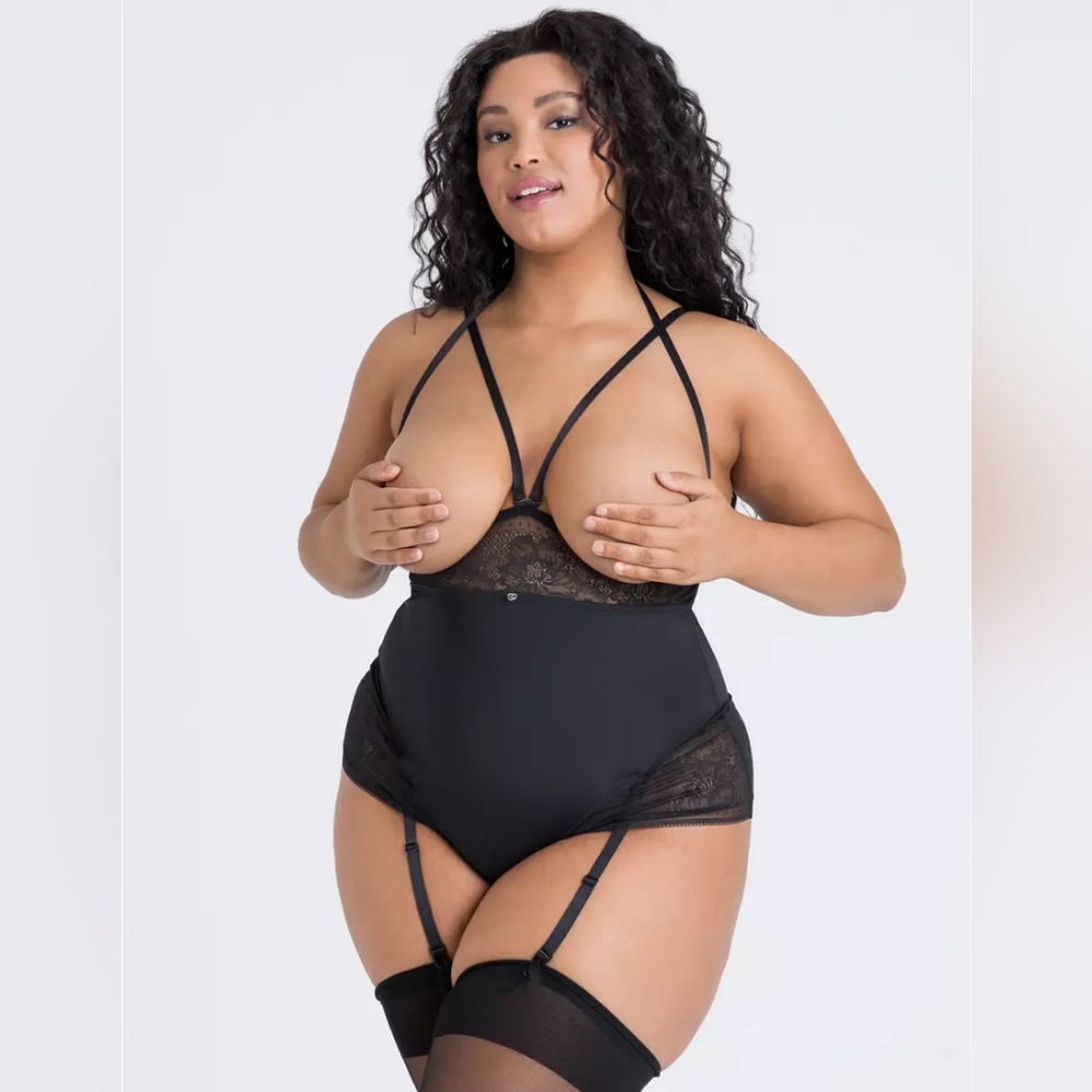 NWT Lovehoney Plus Size Open Bust Crotchless Teddy
